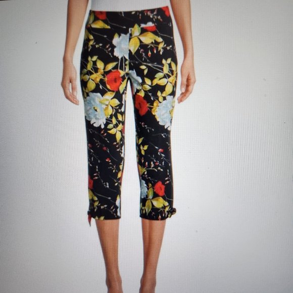 Priced to sell! Pioneer woman floral pull-on capri pant size XL - Hard to find! - Picture 1 of 8